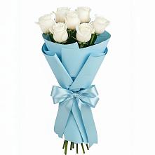 Букет 7 белых роз Проуд в Икше