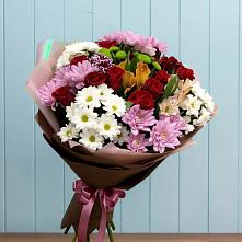 Букет цветов из:  Розы, Хризантемы и Альстромерии в Икше