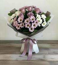 Букет цветов из:  Хризантемы и Розы в Икше