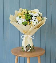 Букет цветов из:  Хризантемы и Розы в Икше