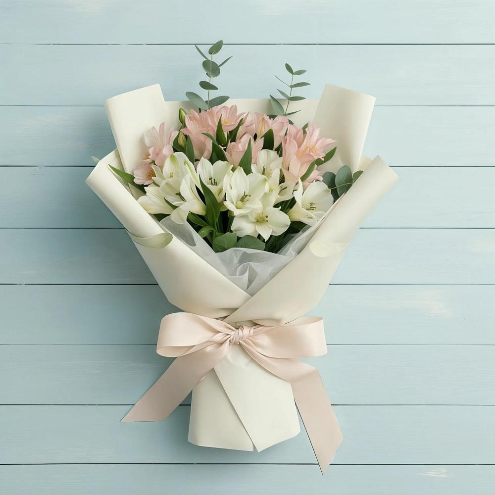 Букет цветов из: Альстромерии в Икше