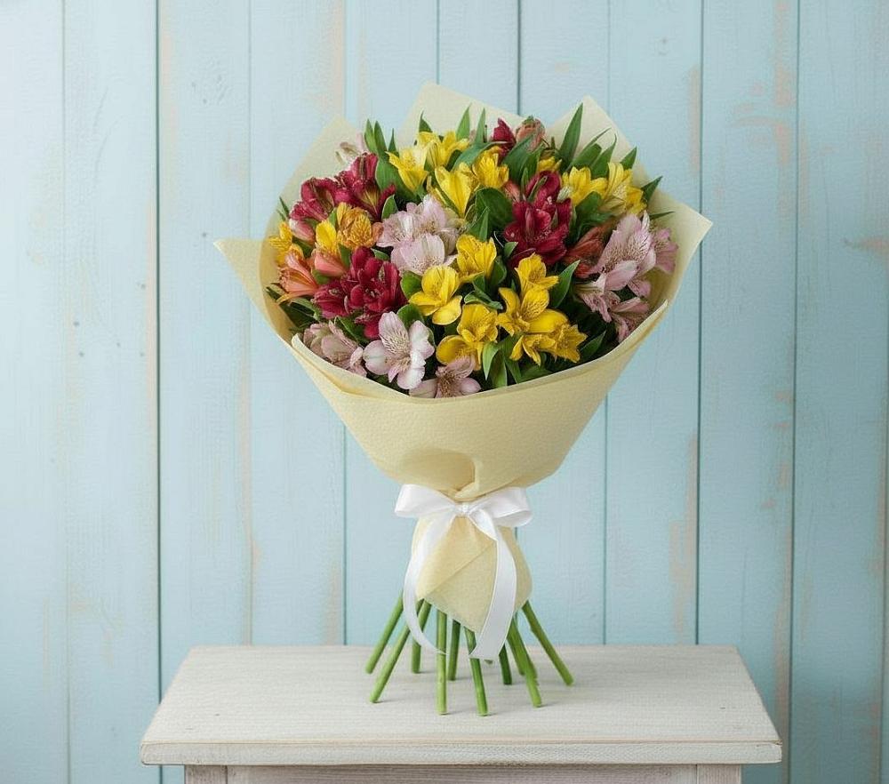Букет цветов из: Альстромерии в Икше
