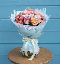 Букет цветов из:  Хризантемы и Розы #REPLACE_PRED# Икше