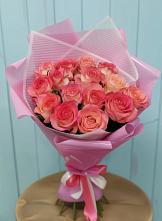Букет 15 Розовых роз Равель #REPLACE_PRED# Икше